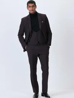 Next Burgundy Red Tuxedo Suit Waistcoat^ Vests