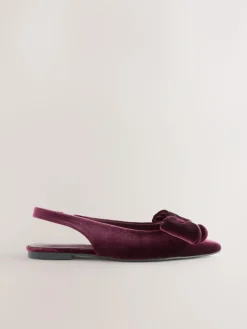 Next Forever Comfort® Point Toe Bow Slingback Flat Shoes^Women Flats|Occasionwear