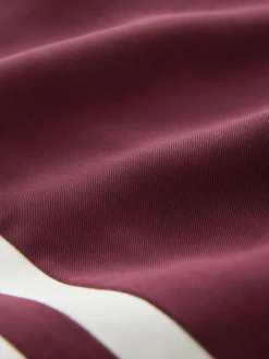 Outlet Next Wide Leg Side Stripe Trousers Burgundy Red