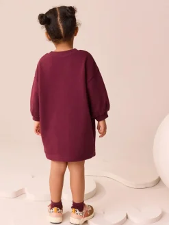 Best Next Relaxed Sweat Dress (3mths-7yrs) Burgundy