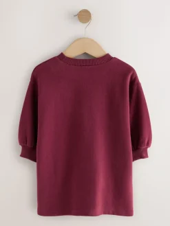 Best Next Relaxed Sweat Dress (3mths-7yrs) Burgundy