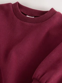 Best Next Relaxed Sweat Dress (3mths-7yrs) Burgundy