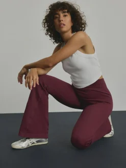 Discount Next Ribbed Kickflare Leggings Burgundy