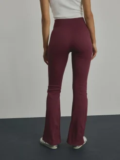 Discount Next Ribbed Kickflare Leggings Burgundy