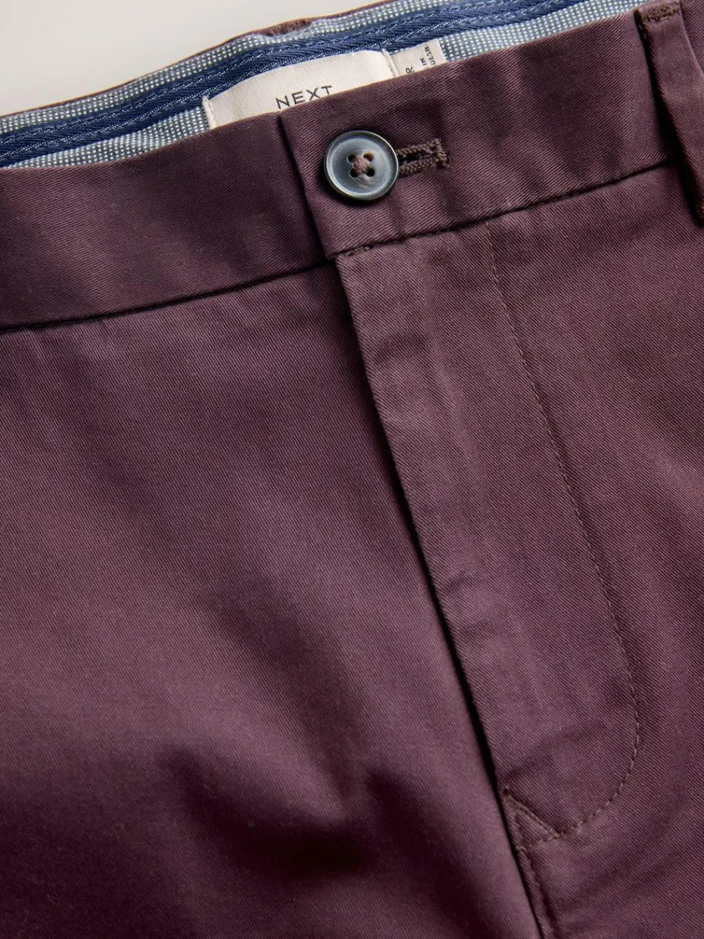 Sale Next Burgundy Straight Fit Stretch Chinos Trousers
