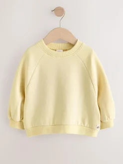 Clearance Next Butter Yellow Crew Neck Sweatshirt (3mths-7yrs)