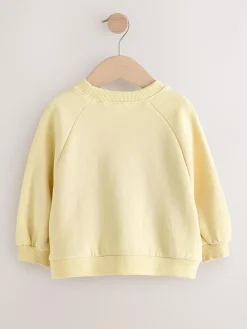 Clearance Next Butter Yellow Crew Neck Sweatshirt (3mths-7yrs)