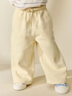 Next Butter Yellow Wide Leg Sweat Joggers (3mths-7yrs)^ Pants & Leggings|Jeans & Joggers
