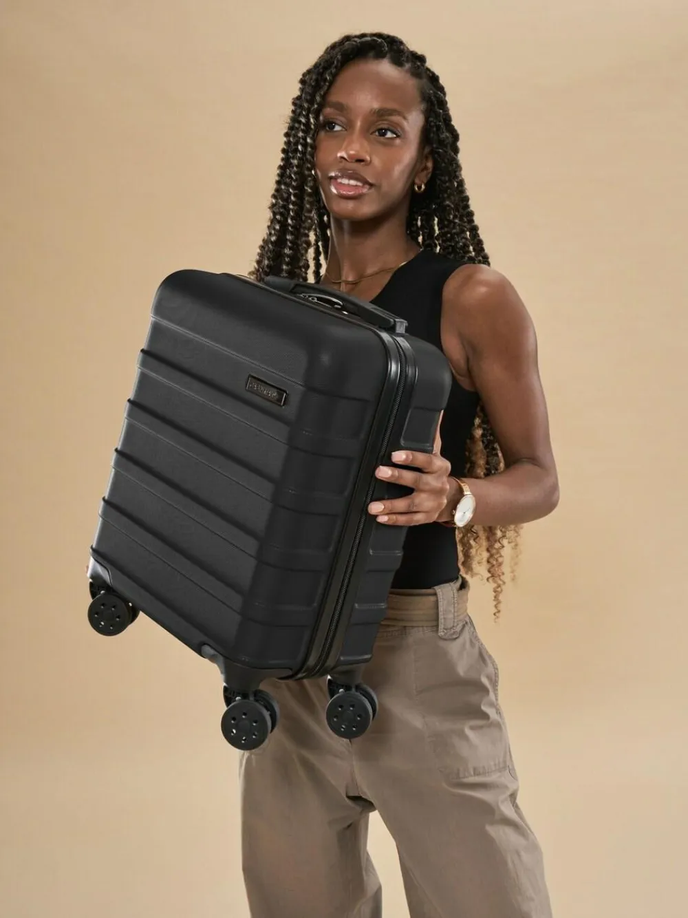 Best Cabin Max Black Anode 30L Underseat Hand Luggage Cabin Case for EasyJet 45x36x20cm