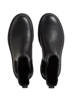 Calvin Klein Black Leather Airfit Lugged Chelsea Boots^ Boots|Boots