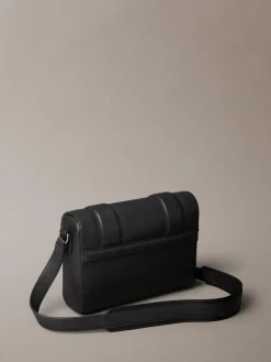 Calvin Klein Black Leather Flap Messenger Bag^ Bags