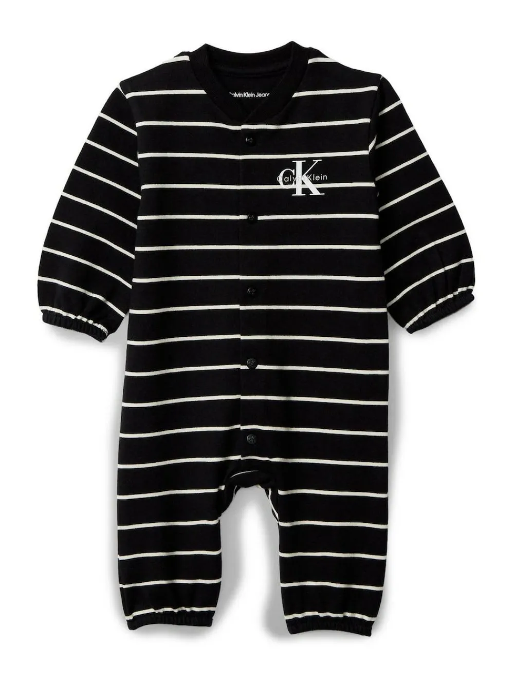 Calvin Klein Black Long Sleeve Monogram Bodysuit^BOY Bodysuits & Vests|Vests