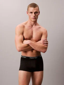 Calvin Klein Black Low Rise Microfibre Stretch Trunks 3 Pack^ Underwear|Underwear