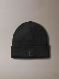Sale Calvin Klein Signature Logo Beanie Black