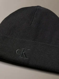 Sale Calvin Klein Signature Logo Beanie Black