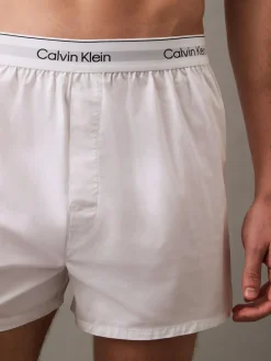 Calvin Klein Black/White/Grey 3 Pack Slim Fit Boxers - Icon Cotton Stretch^ Underwear|Underwear