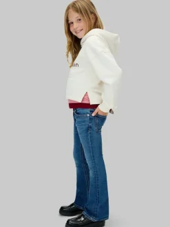 Outlet Calvin Klein Blue Mid Rise Flared Jeans