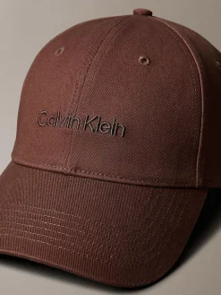 Calvin Klein Brown Logo Embroidery Baseball Cap
