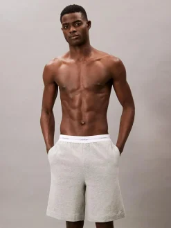 Outlet Calvin Klein Grey Lounge Icon Cotton Terry Sleep Shorts
