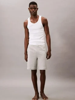 Outlet Calvin Klein Grey Lounge Icon Cotton Terry Sleep Shorts