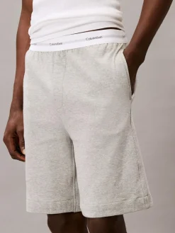 Outlet Calvin Klein Grey Lounge Icon Cotton Terry Sleep Shorts