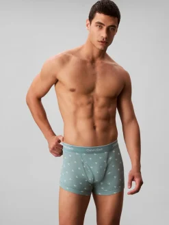 Online Calvin Klein Cotton Jersey Boxer Trunks 3 Pack Navy/Blue All Over Print/Grey