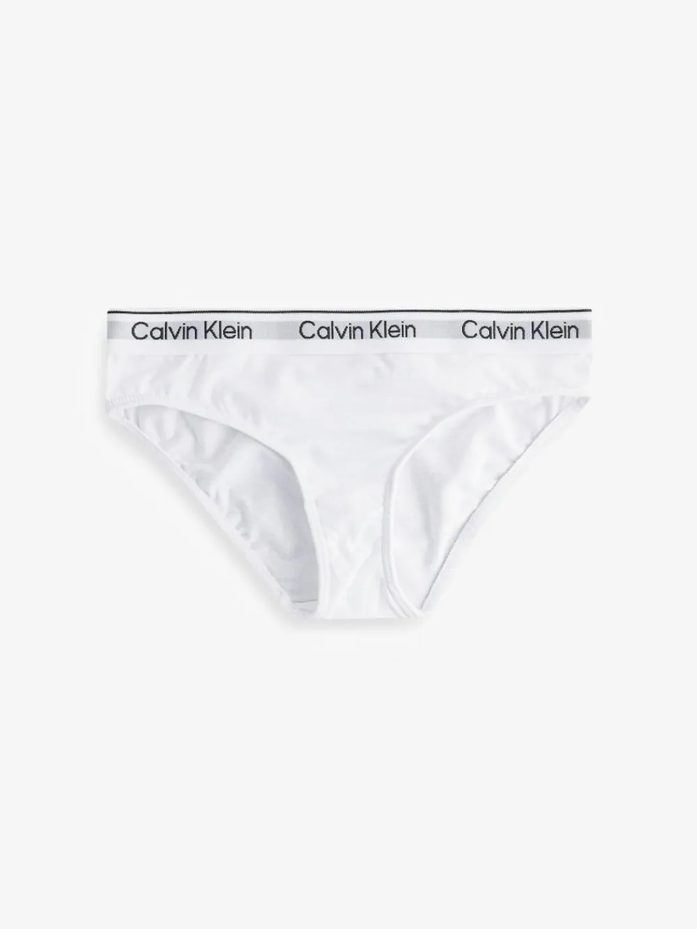 Calvin Klein White 3 Pack Girls Bikini Briefs Icon Cotton Stretch^ Underwear