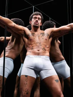 Outlet Calvin Klein Icon Cotton Stretch Boxer Briefs 3 Pack White