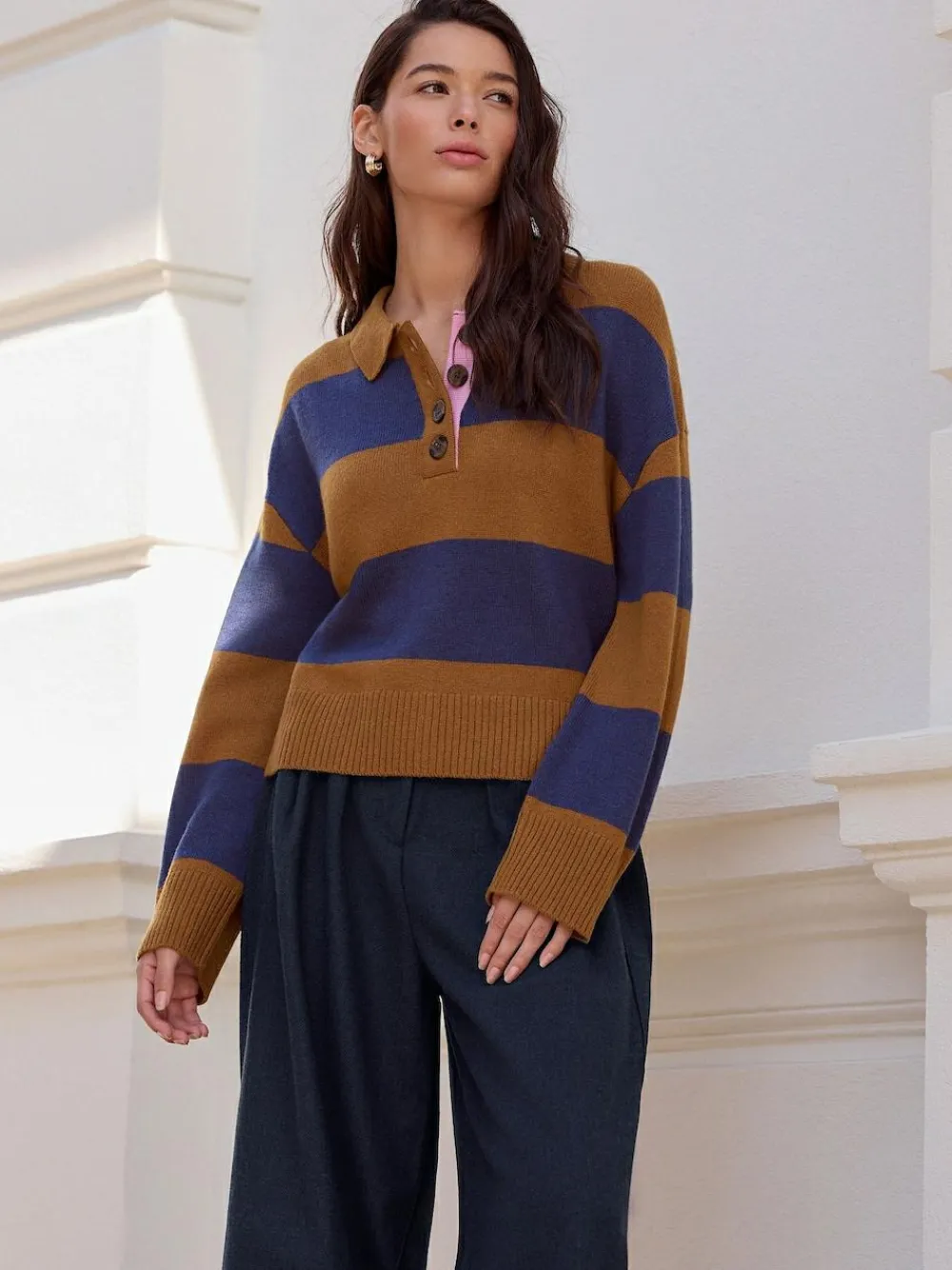 Next 100% Wool N.Premium Polo Jumper^Women Nightwear|Knitwear