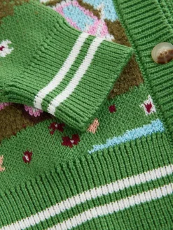 Next Camper Van Campervan Scene Collared Cardigan (3-16yrs)^ Knitwear & Sweaters|Knitwear