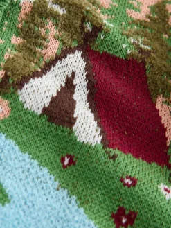 Next Camper Van Campervan Scene Collared Cardigan (3-16yrs)^ Knitwear & Sweaters|Knitwear