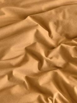 New Next Caramel Brown Supersoft 100% Brushed Cotton Duvet Cover Plain and Pillowcase Set