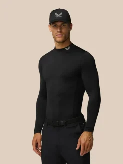 Clearance Castore Black Club Thermal Mock Neck Golf Base Layer