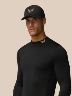 Clearance Castore Black Club Thermal Mock Neck Golf Base Layer