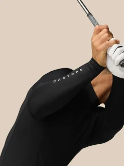 Clearance Castore Black Club Thermal Mock Neck Golf Base Layer