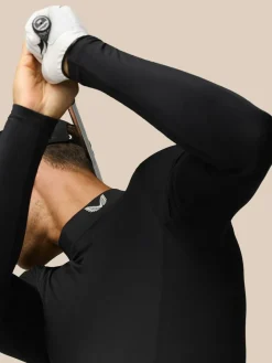 Clearance Castore Black Club Thermal Mock Neck Golf Base Layer