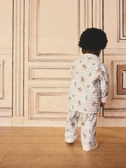 Best Next Cath Kidson Blue/White Cowboy Single Button Through Pyjamas