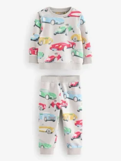 Next Cath Kidson Red/Ecru White Cars Single Cosy Fleece Pyjamas^BOY Nightwear