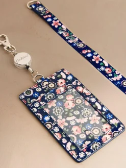 Cath Kidston Navy Queen Ditsy Lanyard Purse^Women Purses