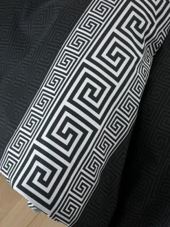 Catherine Lansfield Black Artemis Greek Key Reversible Duvet Cover Set^ Branded Bedlinen