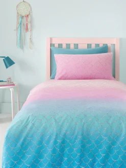 Online Catherine Lansfield Blue Mermaid Reversible Duvet Cover Set