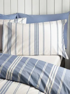 Catherine Lansfield Harbour Stripe Reversible Duvet Cover Set^ Branded Bedlinen