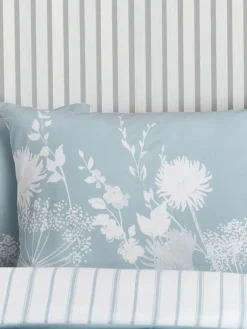 Catherine Lansfield Blue Meadowsweet Floral Reversible Duvet Cover Set^ Branded Bedlinen
