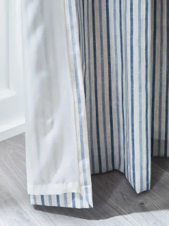 Catherine Lansfield Logan Stripe Lined Eyelet Curtains^ Curtains & Blinds