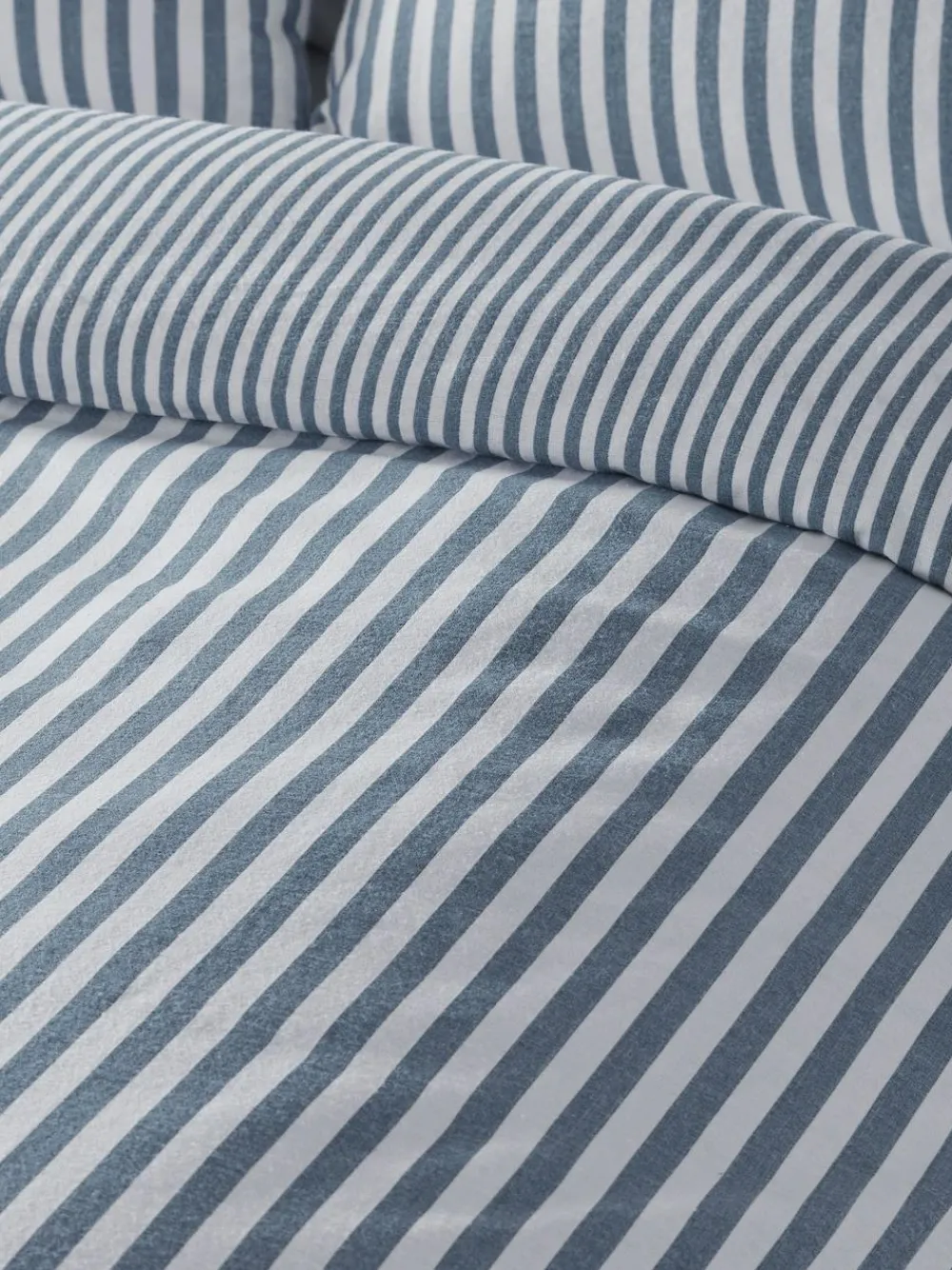 Catherine Lansfield Reversible Supersoft 100% Brushed Cotton Stripe Duvet Cover Set^ Branded Bedlinen