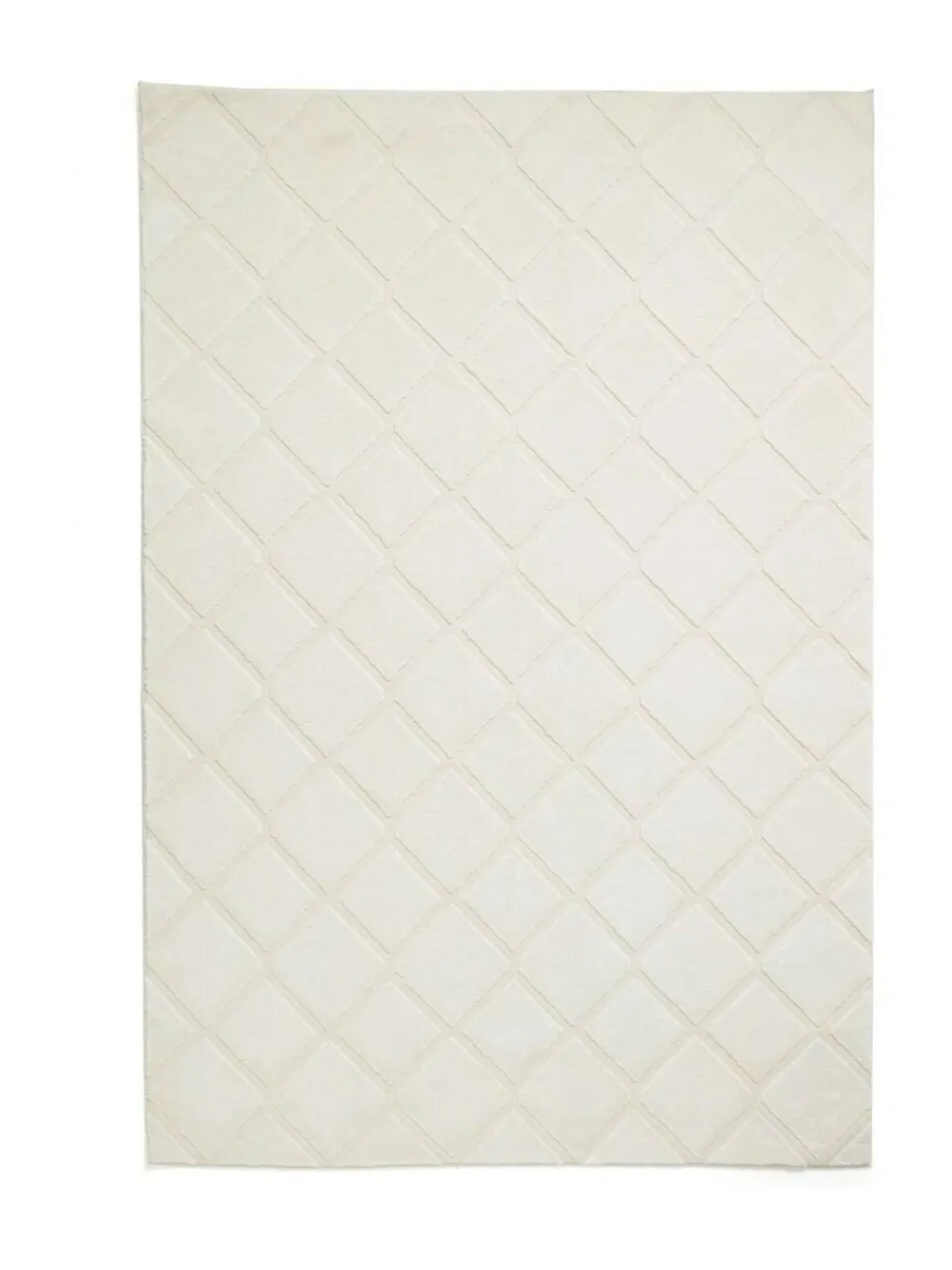 Catherine Lansfield Cream Cosy Diamond Washable Rug^ Rugs & Runners