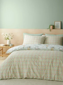 Catherine Lansfield Green Spring Gonks Reversible Duvet Cover Set^ Branded Bedlinen