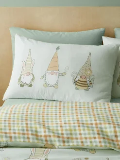 Catherine Lansfield Green Spring Gonks Reversible Duvet Cover Set^ Branded Bedlinen