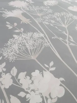 Best Catherine Lansfield Grey Meadowsweet Floral Reversible Duvet Cover Set