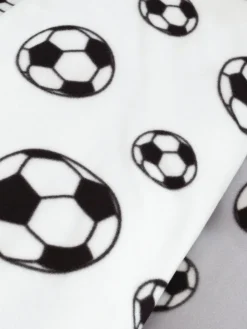 Catherine Lansfield Grey Spot Football Cosy Fleece Reversible Duvet Cover Set^ Branded Bedlinen